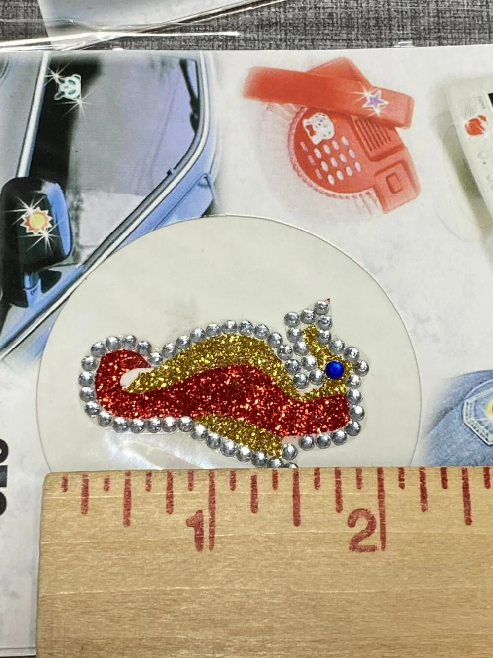 VTG Y2K NOS Crystal Fashion Jewelry Reusable Stickers Tattoo King NEW 15pc Lot B
